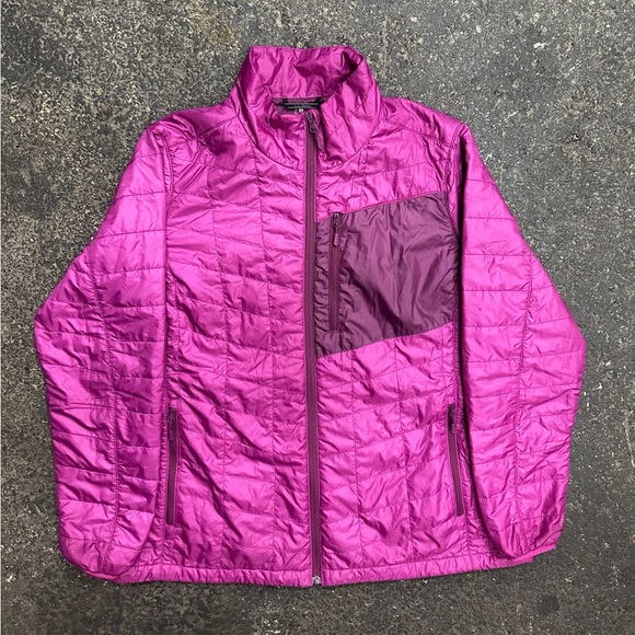 L.L. Bean Puffer Jacket Women’s 1XP Pink Full Zip Outdoor Winter Polyester - Picture 1 of 9